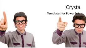  Presentation with young college student diagnosis of chlamydia - Beautiful PPT theme featuring set up university - young male student isolated backdrop and a cream colored foreground