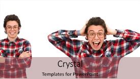  Presentation with young college student diagnosis of sti - Cool new presentation theme with set up university - young male student isolated backdrop and a violet colored foreground