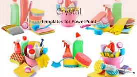  Presentation with set of sauces in white - Presentation theme enhanced with set-various-detergents-isolated background and a lemonade colored foreground