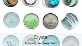  Presentation with set of sauces in white - PPT theme with set with beautiful ceramic dishware background and a sky blue colored foreground