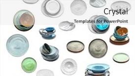  Presentation with set of sauces in white - Colorful slide set enhanced with set with beautiful ceramic dishware backdrop and a white colored foreground