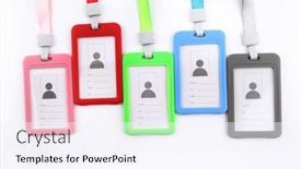  Presentation with blank - Presentation theme enhanced with set-with-blank-badges background and a  colored foreground