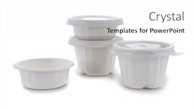  Presentation with food white - Slide set enhanced with set-with-different-paper-containers background and a  colored foreground