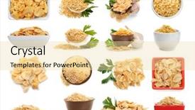 Presentation with garlic - Presentation theme with set with dried garlic background and a blonde colored foreground