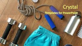  Presentation with water sports - Beautiful theme featuring set with female clothing equipment backdrop and a tawny brown colored foreground