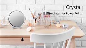  Presentation with cosmetic - Cool new presentation theme with set with mirror on dressing backdrop and a white colored foreground