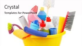  Presentation with tub - Beautiful slides featuring set with tools and products backdrop and a  colored foreground