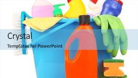  Presentation with set of construction tools tool - Amazing PPT theme having set with tools and products backdrop and a  colored foreground