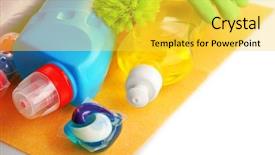  Presentation with set of construction tools tool - Slides having set with tools and products background and a  colored foreground