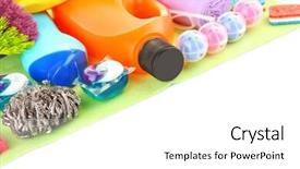  Presentation with set of construction tools tool - Presentation theme having set with tools and products background and a  colored foreground