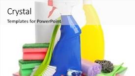  Presentation with tools - Theme having set with tools and products background and a  colored foreground