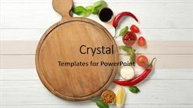  Presentation with sauces - Audience pleasing slide deck consisting of set yogurt - composition with wooden board different backdrop and a coral colored foreground