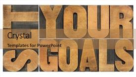  Presentation with set goals - Amazing presentation having set your goals - isolated word backdrop and a coral colored foreground