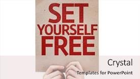  Presentation with free - Slide deck featuring set yourself free card isolated background and a lemonade colored foreground