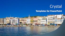  Presentation with france - Amazing PPT theme having sete-languedoc-roussillon-france backdrop and a dark gray colored foreground