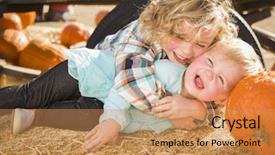  Presentation with ranch - Cool new presentation with setting at the pumpkin patch backdrop and a coral colored foreground