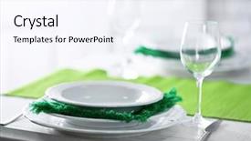  Presentation with table setting - Presentation theme with setting for st patricks day background and a sky blue colored foreground