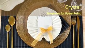  Presentation with black gold - PPT theme featuring setting in black and gold background and a tawny brown colored foreground