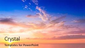  Presentation with sunset water dolphin - Amazing PPT layouts having setting into the sea sunset backdrop and a coral colored foreground