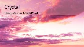  Presentation with sunset water dolphin - Presentation design consisting of setting into the sea sunset background and a coral colored foreground