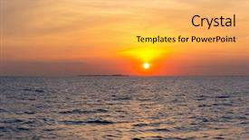  Presentation with sunset water seagull - Beautiful PPT layouts featuring setting into the sea sunset backdrop and a yellow colored foreground