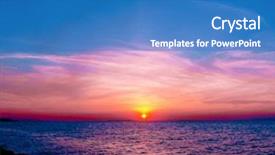 Presentation with sea water - PPT layouts enhanced with setting into the sea sunset background and a teal colored foreground