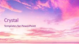  Presentation with sunset water seagull - Colorful slides enhanced with setting into the sea sunset backdrop and a  colored foreground