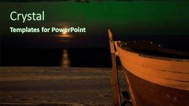  Presentation with aurora - Slide deck consisting of setting-moon-over-the-baltic background and a forest green colored foreground