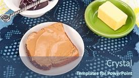  Presentation with peanut butter - Audience pleasing PPT theme consisting of setting-of-a-peanut-butter backdrop and a ocean colored foreground