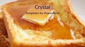  Presentation with breakfast - Slide set consisting of setting of delicious french toast background and a yellow colored foreground