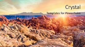  Presentation with amazing - Colorful presentation design enhanced with setting over rocks in fire backdrop and a lemonade colored foreground