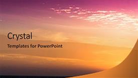  Presentation with skies - Slides consisting of setting sun burning skies background and a coral colored foreground