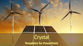  Presentation with resources - Colorful PPT theme enhanced with setting sun concept of energy backdrop and a tawny brown colored foreground
