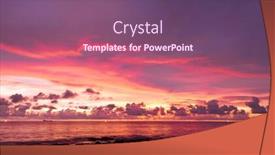  Presentation with fiery - Colorful presentation theme enhanced with setting sun fiery backdrop backdrop and a violet colored foreground
