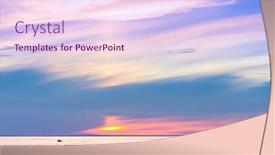  Presentation with fiery - Presentation design featuring setting sun fiery cloud background and a pink colored foreground