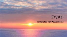  Presentation with solid oxide fuel cell - Slide deck consisting of setting sun over solid sea background and a coral colored foreground