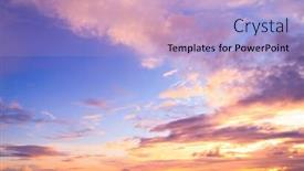  Presentation with paradise - Amazing PPT theme having setting sun sunset paradise backdrop and a light blue colored foreground