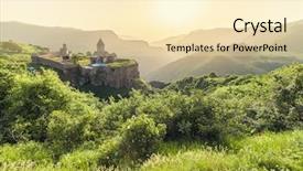  Presentation with armenia - Presentation theme enhanced with setting sun tatev armenia background and a  colored foreground