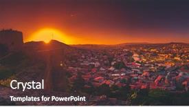  Presentation with armenia - Presentation theme having setting sun tatev armenia background and a tawny brown colored foreground