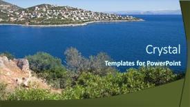  Presentation with coast - Presentation with settlement-of-new-houses background and a ocean colored foreground