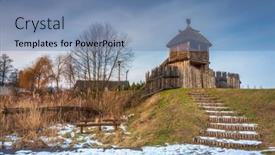  Presentation with trade - PPT theme enhanced with settlement-of-trade-factory background and a seafoam green colored foreground