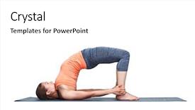  Presentation with advanced - Slide set with setu bandhasana - bridge pose advanced background and a white colored foreground