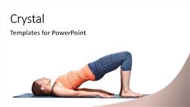  Presentation with yoga for stress management - Colorful PPT theme enhanced with setu bandhasana - bridge pose beginner backdrop and a white colored foreground