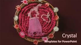  Presentation with newborn baby - PPT layouts consisting of setup for a newborn baby background and a wine colored foreground