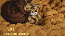  Presentation with newborn - PPT theme having setup-ready-for-newborn-photo background and a tawny brown colored foreground