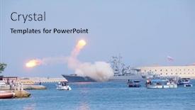  Presentation with fleet - Beautiful slide set featuring sevastopol-crimea-july-26-2015 backdrop and a light blue colored foreground