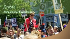  Presentation with patriotic - Amazing presentation theme having sevastopol-russia-may-9-2015 backdrop and a tawny brown colored foreground