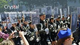  Presentation with patriotic - Beautiful presentation design featuring sevastopol-russia-may-9-2015 backdrop and a gray colored foreground