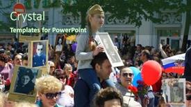  Presentation with patriotic - Colorful presentation enhanced with sevastopol-russia-may-9-2015 backdrop and a tawny brown colored foreground