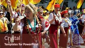  Presentation with patriotic - Audience pleasing presentation theme consisting of sevastopol-russia-may-9-2015 backdrop and a  colored foreground